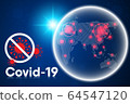 Coronavirus Disease Global Infection and Pandemic Sickness, Covid-19 Coronavirus World Spread for Medical Banner Background 64547120