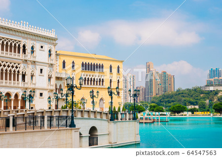 Macau Venetian hotel and lake Macau Venetian hotel and lake 64547563