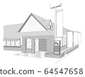 Restaurant storefront 64547658