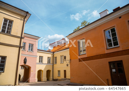 Vilnius University colorful buildings in Lithuania 64547665