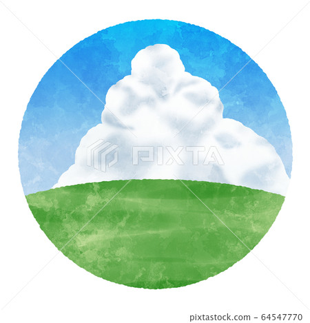 夏季Irudo雲形圖標 64547770