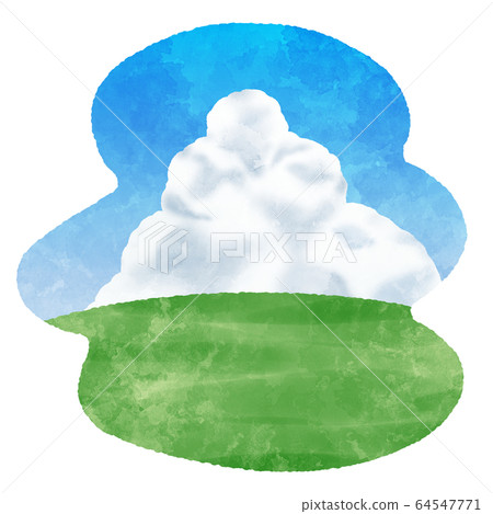 夏季Irudo雲形圖標 64547771