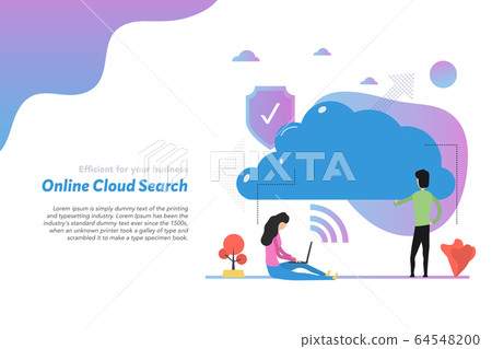 Web header template of cloud search in flat Web header template of cloud search in flat 64548200