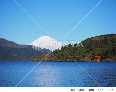 來自蘆之湖的純白色富士山 來自蘆之湖的純白色富士山 64548226