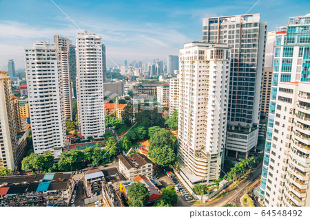 Bukit Bintang modern buildings and cityscape in Kuala Lumpur, Malaysia 64548492