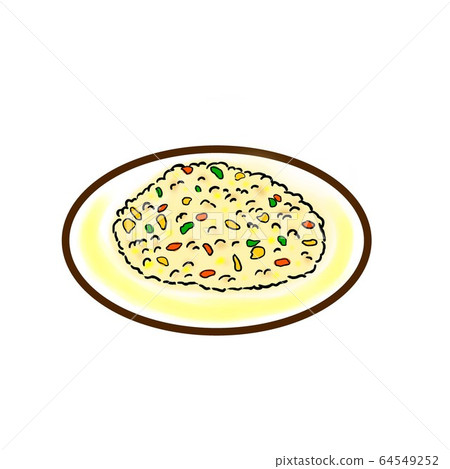 Fried rice illustration cut Fried rice illustration cut 64549252