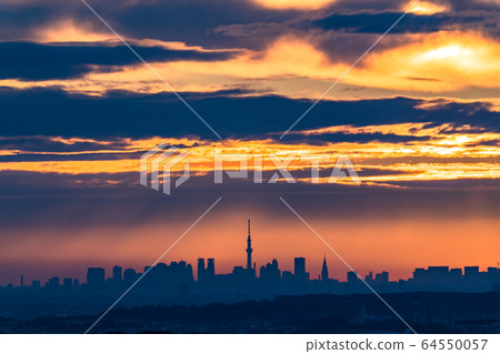 東京 東京天際線 遠景 照片素材 圖片 圖庫