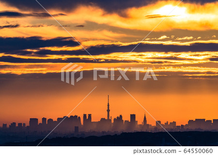 東京 東京天際線 遠景 照片素材 圖片 圖庫