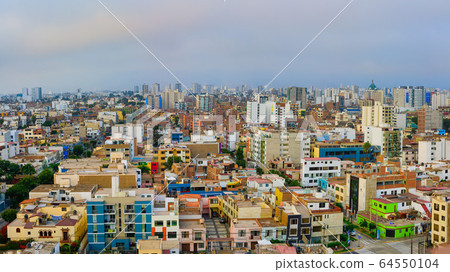 Detail of buildings in the city of Lima capital of 64550104
