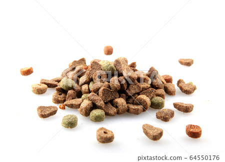 Food for dogs and cats isolated on white Food for dogs and cats isolated on white 64550176