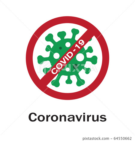 Vector Of Stop Covid 19 Sign Symbol On White Stock Illustration 64550662 Pixta