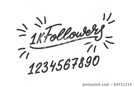 Followers. Template for social media. Followers lettering calligraphy Followers. Template for social media. Followers lettering calligraphy 64551214