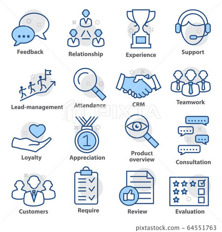 Business management icons in line style. Pack 03. Business management icons in line style. Pack 03. 64551763