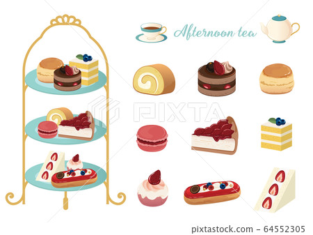 Afternoon tea cake set 64552305