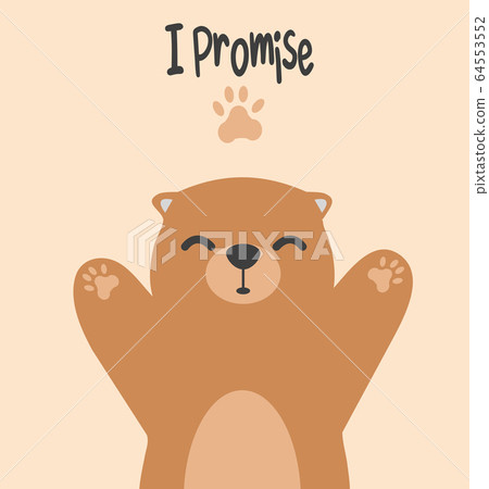 I promise cartoon cute bear I promise cartoon cute bear 64553552