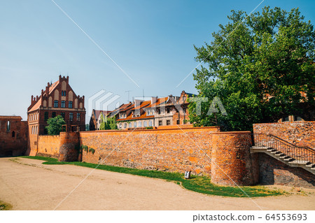 Old town castle fortress ruins in Torun, Poland 64553693