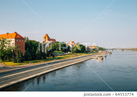 Torun old town and Vistula River in Poland 64553774