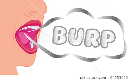 A burp from mouth 64555423