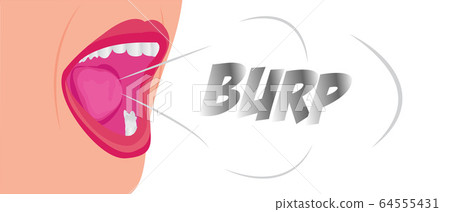 A burp text from mouth 64555431