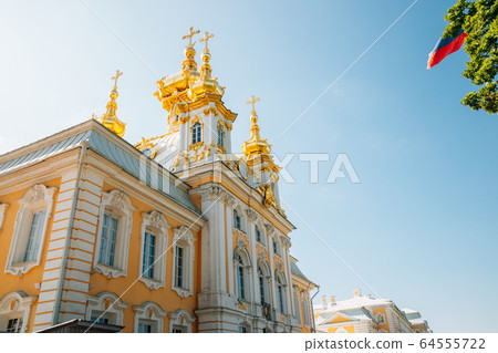 Church of Peterhof Palace in Saint Petersburg, Russia Church of Peterhof Palace in Saint Petersburg, Russia 64555722