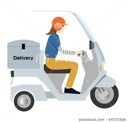 Illustration of a delivery man riding a scooter in a delivery delivery box with a roof|Motorcycle, Delivery, Transportation Illustration of a delivery man riding a scooter in a delivery delivery box with a roof|Motorcycle, Delivery, Transportation 64555886
