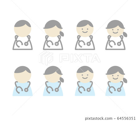 醫生圖標/插圖/套 64556351