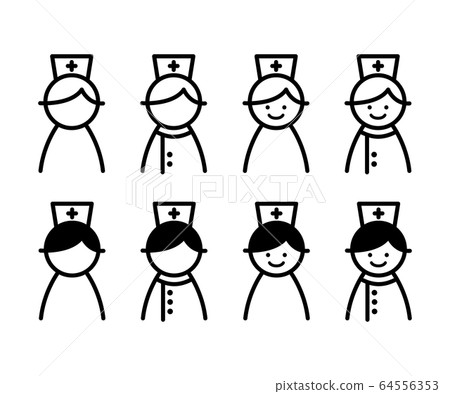 護士/護士圖標/插圖/套裝 護士/護士圖標/插圖/套裝 64556353