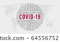 COVID 19 or Coronavirus word cloud with red 64556752