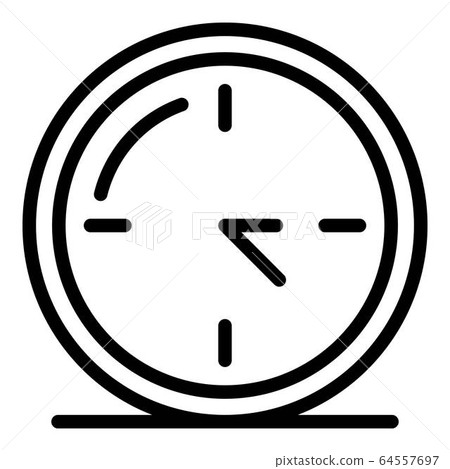 Clock icon, outline style - Stock Illustration [64557697] - PIXTA