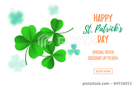 Happy Saint Patrick's day sale banner with 64558053