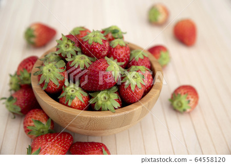 Strawberry, Bowl, Food, Fruit. Strawberry, Bowl, Food, Fruit. 64558120