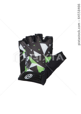 Fingerless glove in black and green color for Fingerless glove in black and green color for 64558466