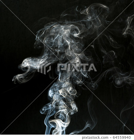 smoke cloud with black background. fog texture 64559940