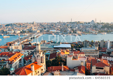 Istanbul city view from Galata tower in Turkey 64560335