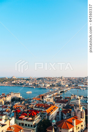 Istanbul city view from Galata tower in Turkey Istanbul city view from Galata tower in Turkey 64560337