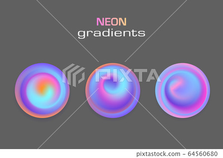 Abstract sphere neon colors gradients isolated - Stock Illustration ...
