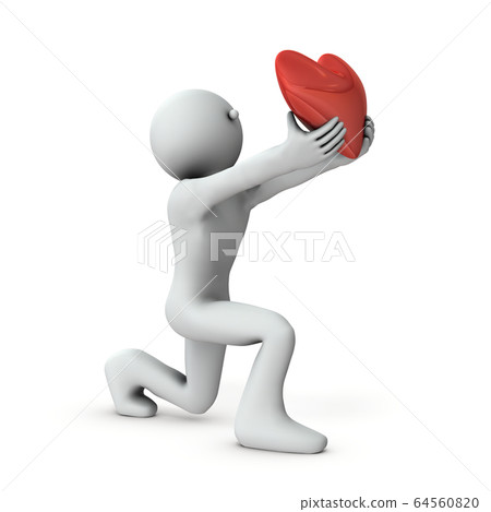 Person presenting a heart Person presenting a heart 64560820