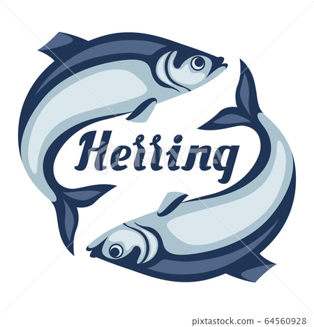 Illustration of herring fish. Pacific sardine. Illustration of herring fish. Pacific sardine. 64560928