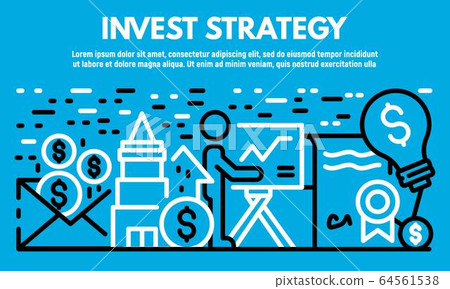 Invest strategy banner, outline style Invest strategy banner, outline style 64561538