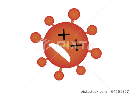 [社會問題]抑制新冠狀病毒的圖片（白色背景） 64561567