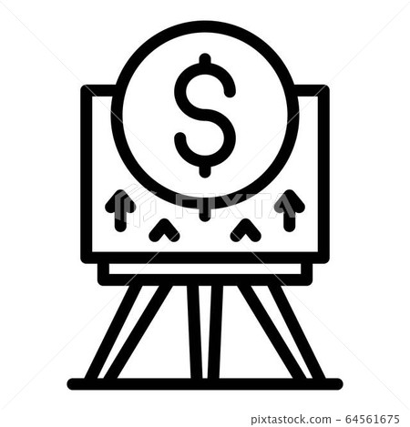 Investor money presentation icon, outline style 64561675