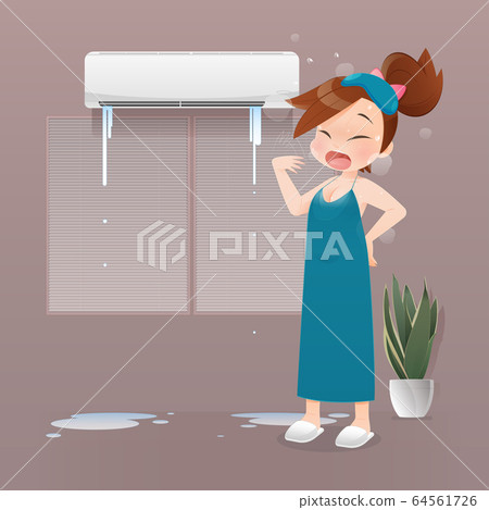 illustration woman sleepless because of the broken illustration woman sleepless because of the broken 64561726