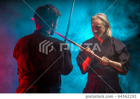 young student learn how to fight with Kendo Sword young student learn how to fight with Kendo Sword 64562291