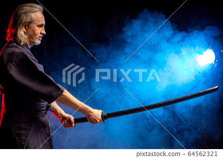 male kendo fighter with bamboo sword shinai male kendo fighter with bamboo sword shinai 64562321