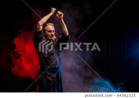 confident strong kendo warrior with shinai confident strong kendo warrior with shinai 64562325