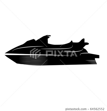 Modern Jet Ski Icon Isolated on White Background. Water Transport Modern Jet Ski Icon Isolated on White Background. Water Transport 64562552