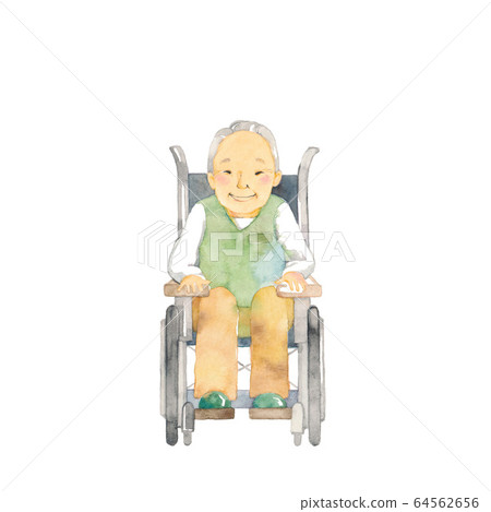 Wheelchair grandfather, front, material 64562656