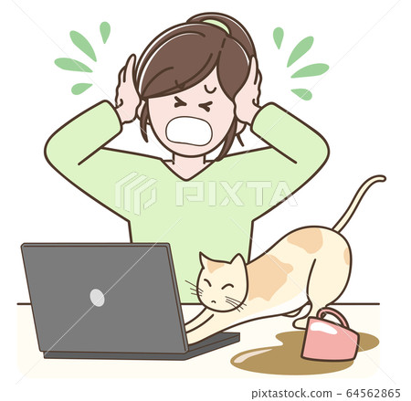 做遠距辦公的年輕女子 64562865