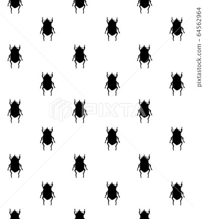 Vector seamless pattern of bug beetle silhouette Vector seamless pattern of bug beetle silhouette 64562964