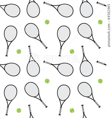 Vector seamless pattern of tennis racket and ball Vector seamless pattern of tennis racket and ball 64562965